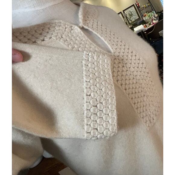 Lilly Pulitzer Cashmere Cream Sweater XS Keyhole Neck Knit Designer Pullover - Picture 6 of 12